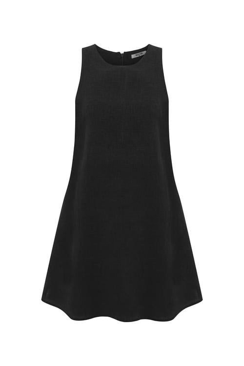  A FORM MİNİ KETEN ELBİSE