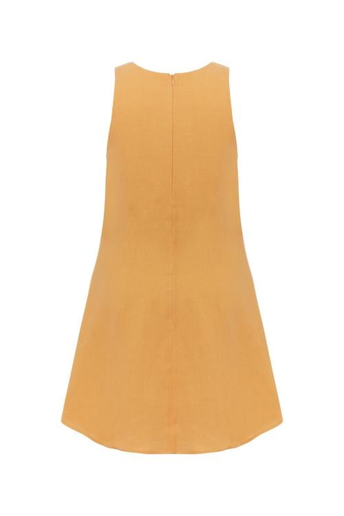  A FORM MİNİ KETEN ELBİSE