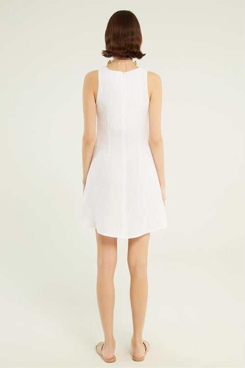  A FORM MİNİ KETEN ELBİSE