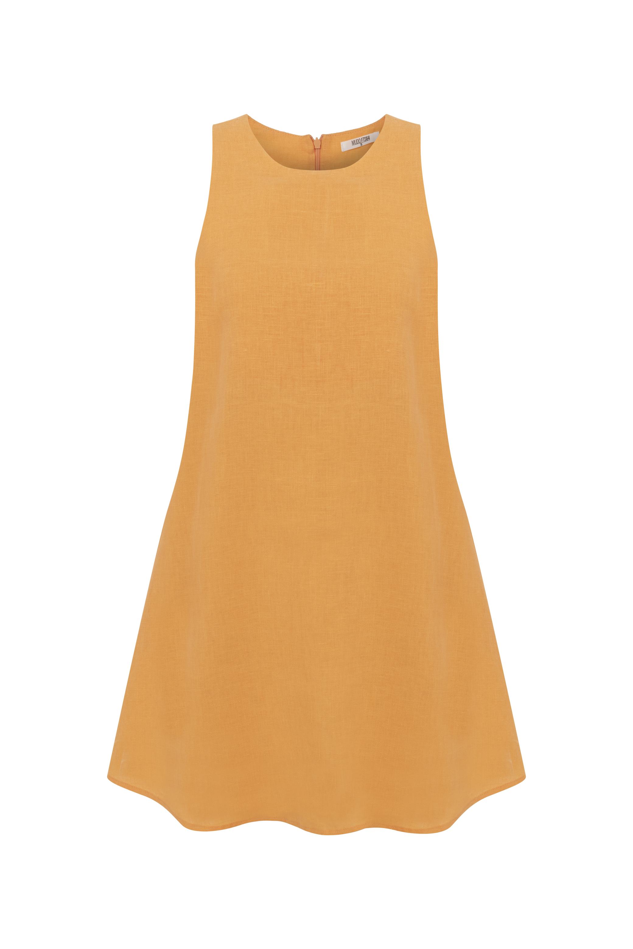 A FORM MİNİ KETEN ELBİSE