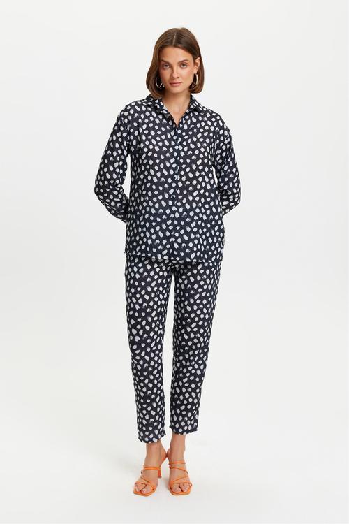  DESENLİ RAHAT KESİM GÖMLEK