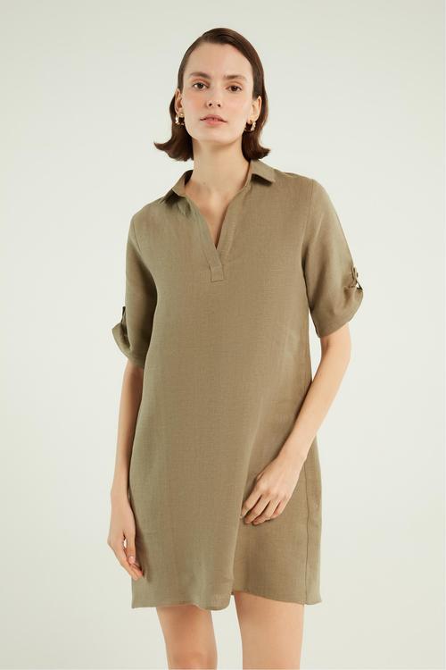  KETEN MİNİ ELBİSE