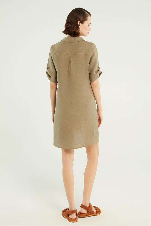  KETEN MİNİ ELBİSE