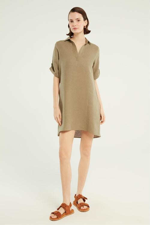  KETEN MİNİ ELBİSE