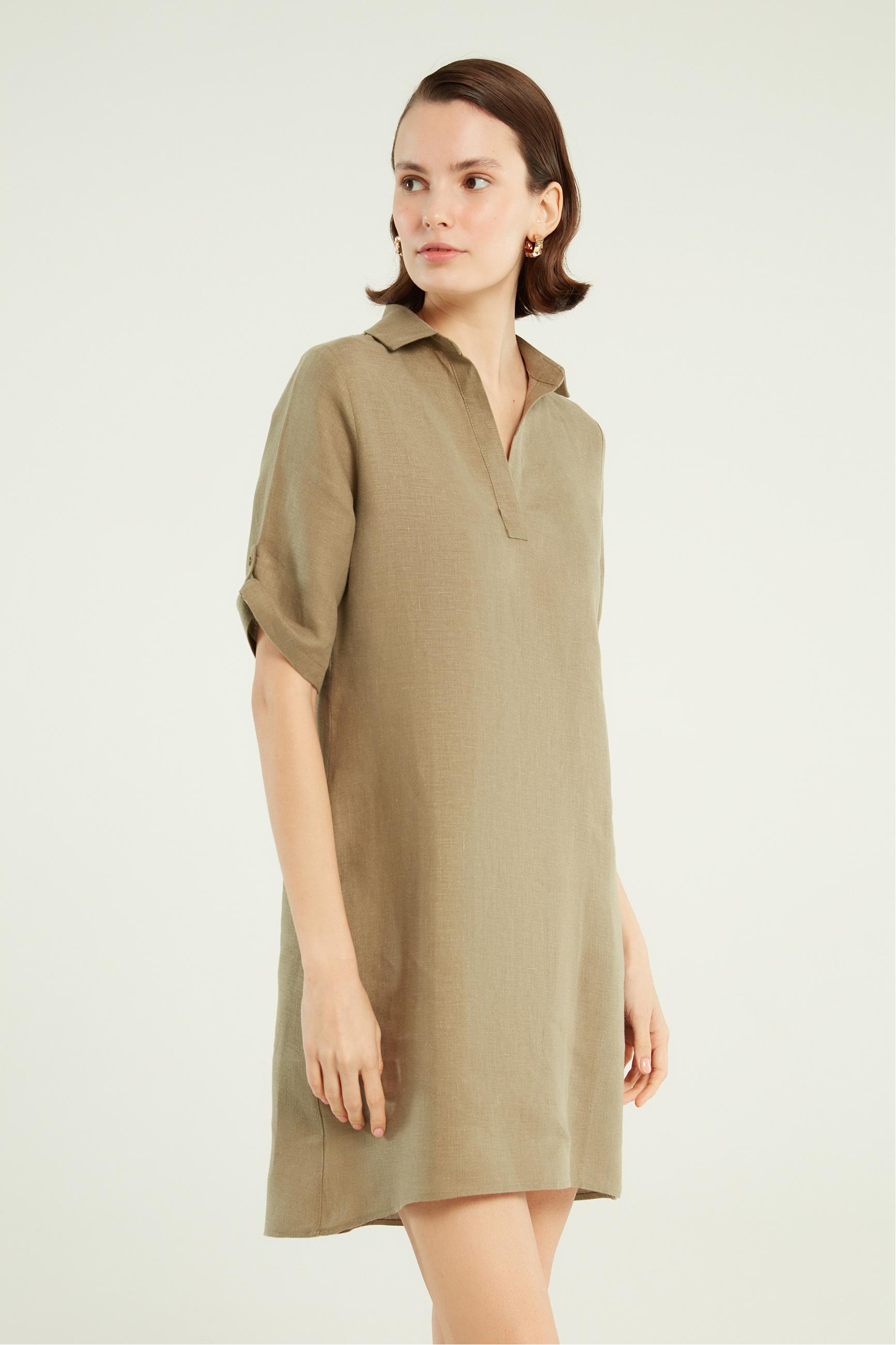 KETEN MİNİ ELBİSE