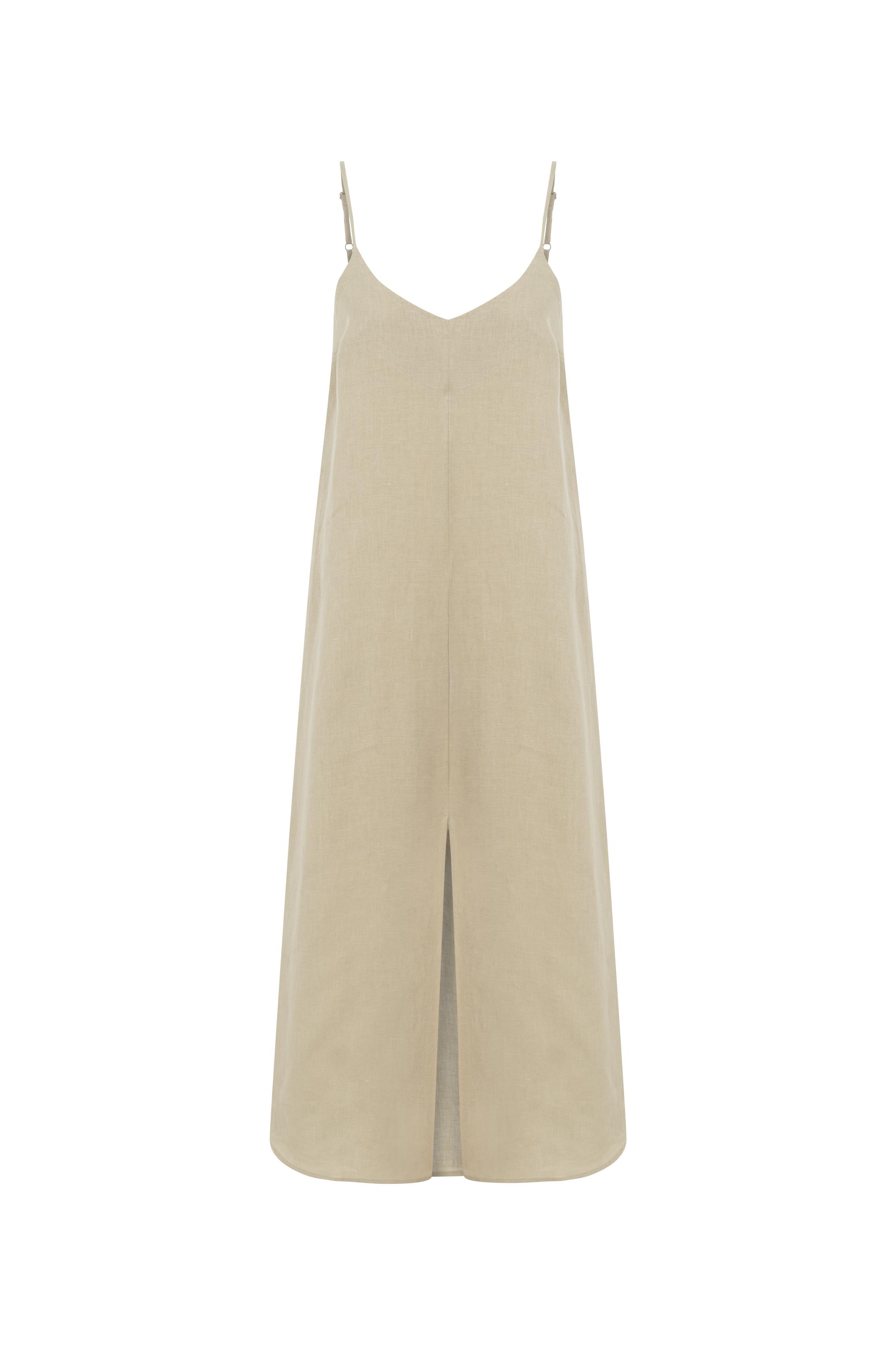 ASKILI UZUN KETEN ELBİSE