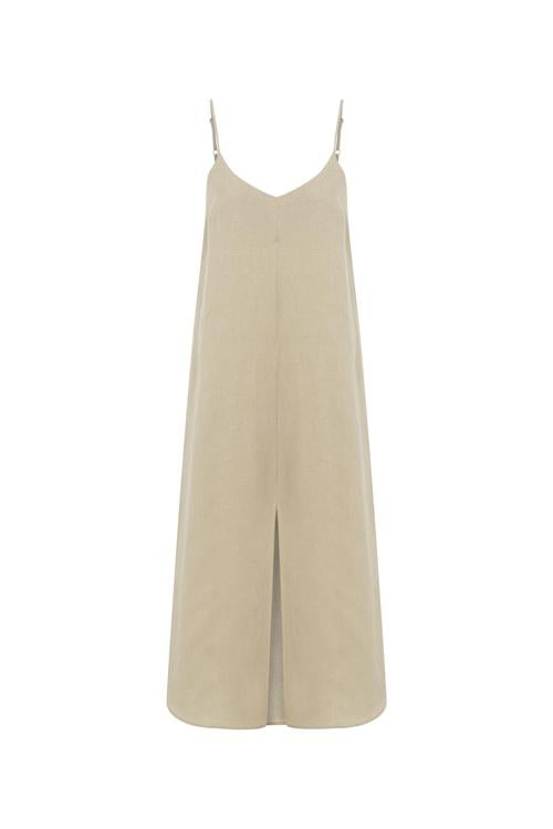  ASKILI UZUN KETEN ELBİSE