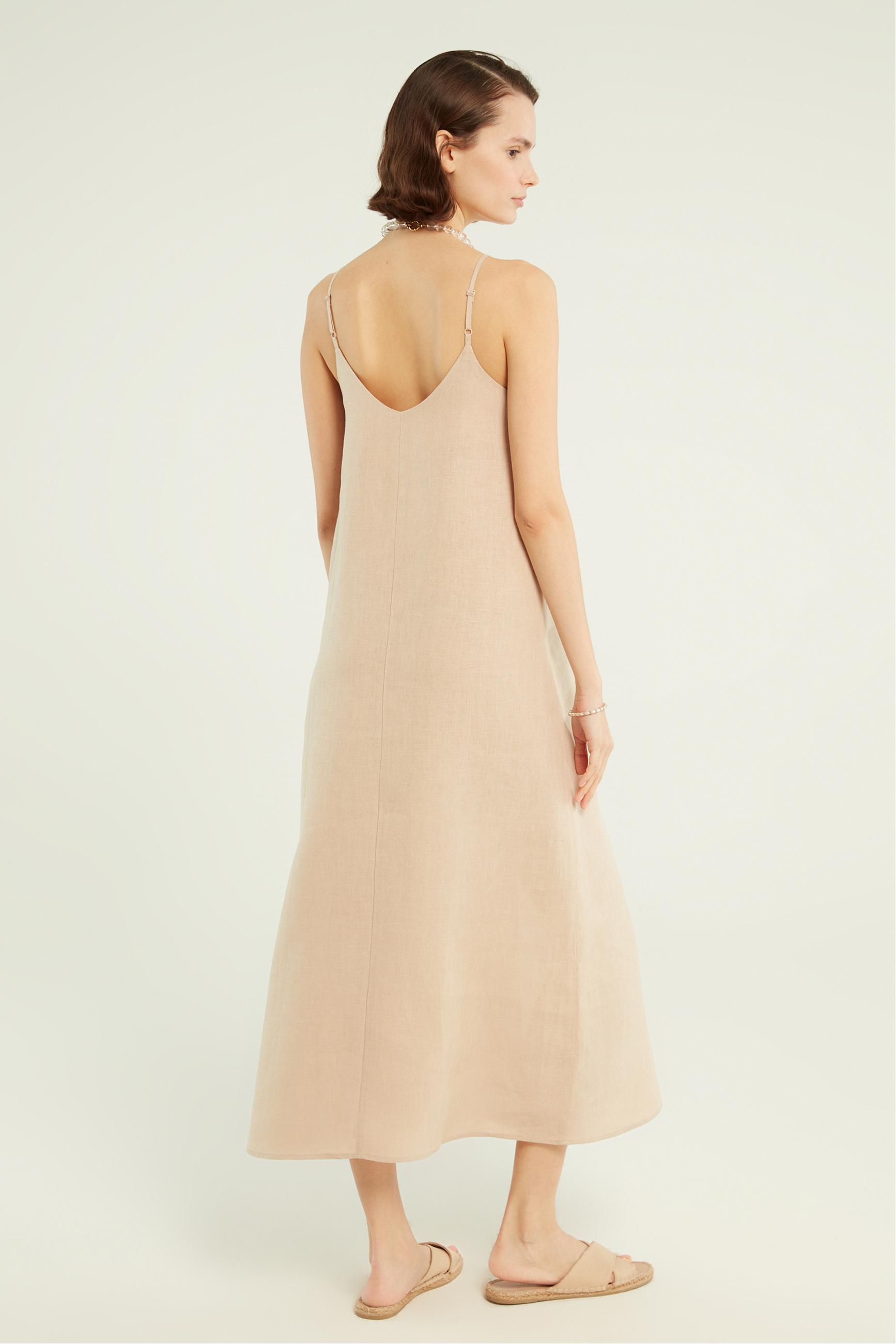 ASKILI UZUN KETEN ELBİSE