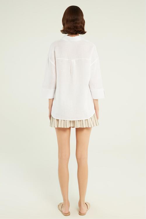  RAHAT KESİM KETEN GÖMLEK