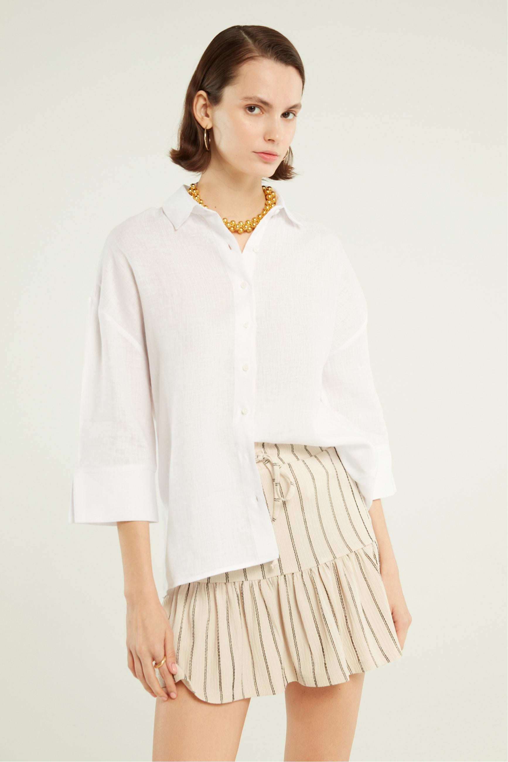 RAHAT KESİM KETEN GÖMLEK