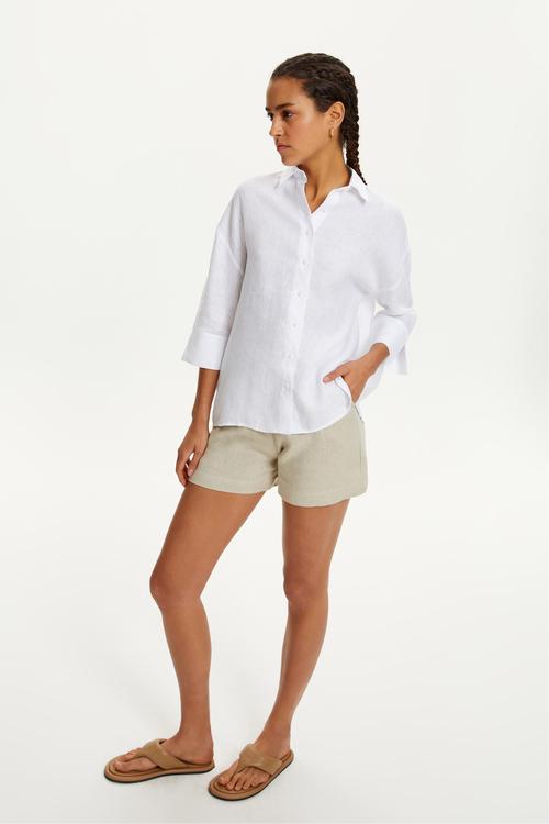  RAHAT KESİM KETEN GÖMLEK