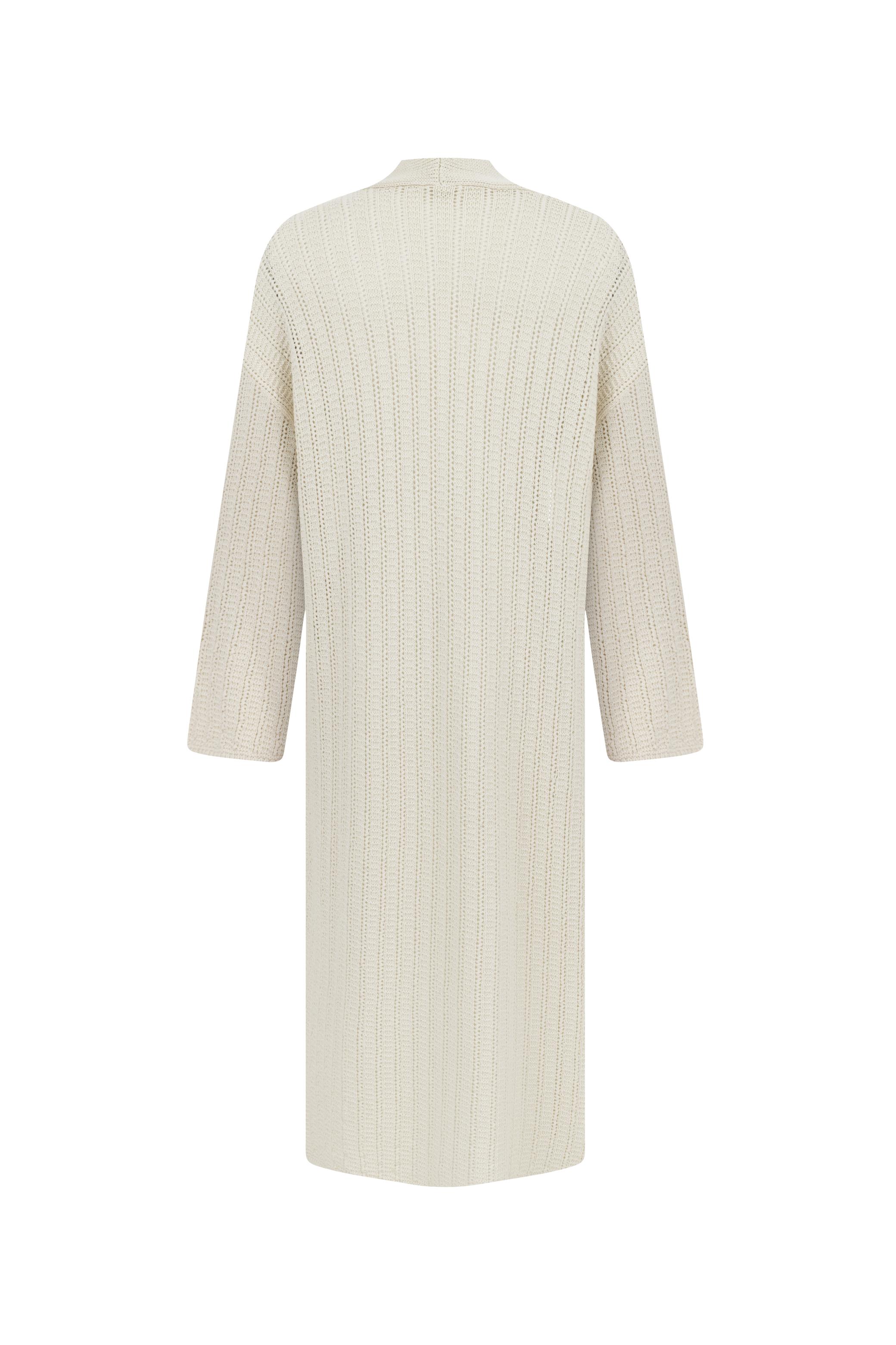 ŞAL YAKA UZUN TRİKO HIRKA