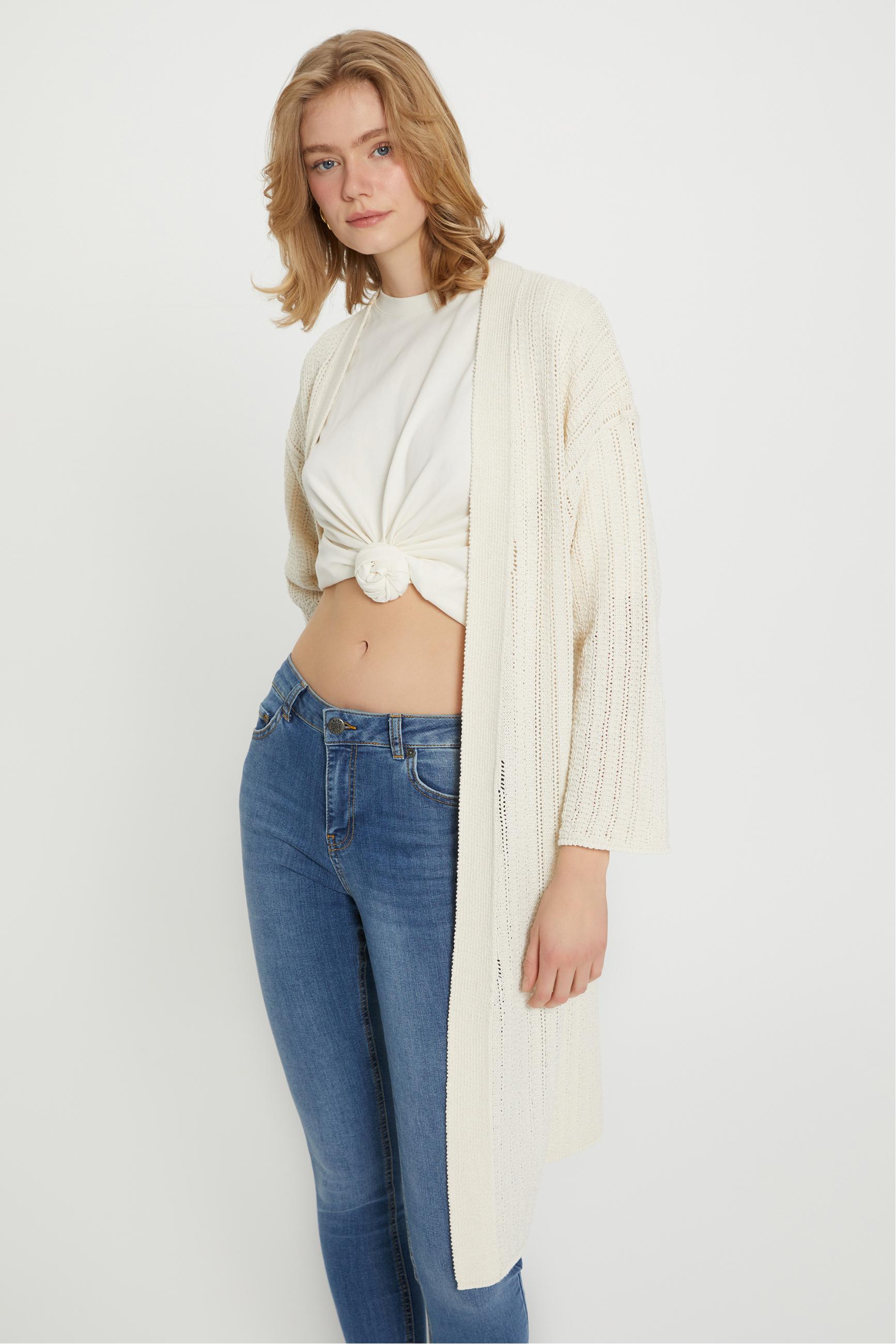 ŞAL YAKA UZUN TRİKO HIRKA