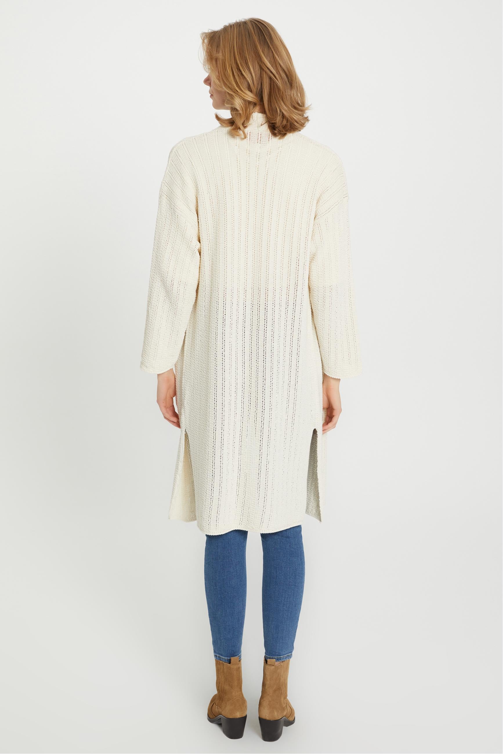 ŞAL YAKA UZUN TRİKO HIRKA