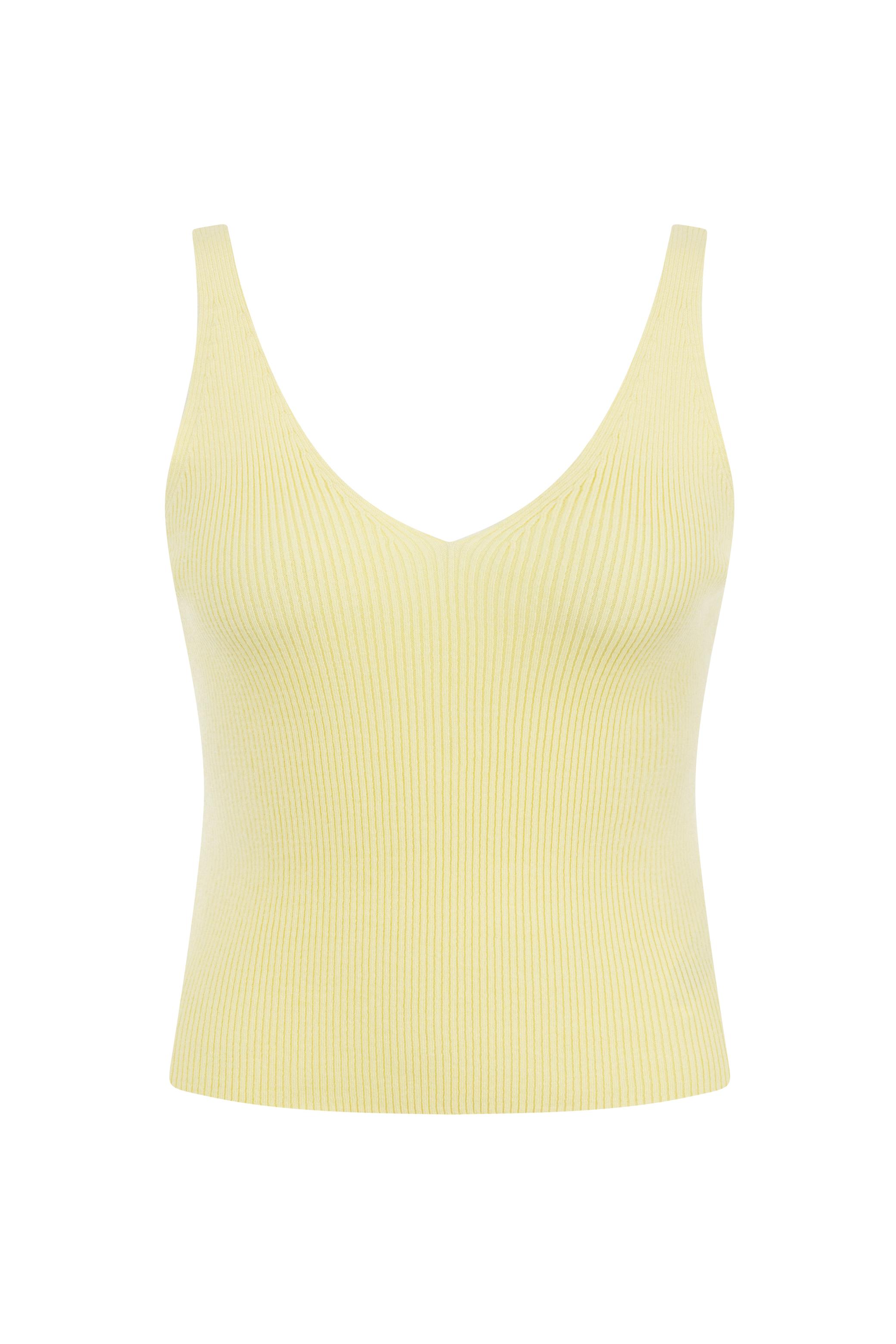 V YAKA KOLSUZ TRİKO BLUZ