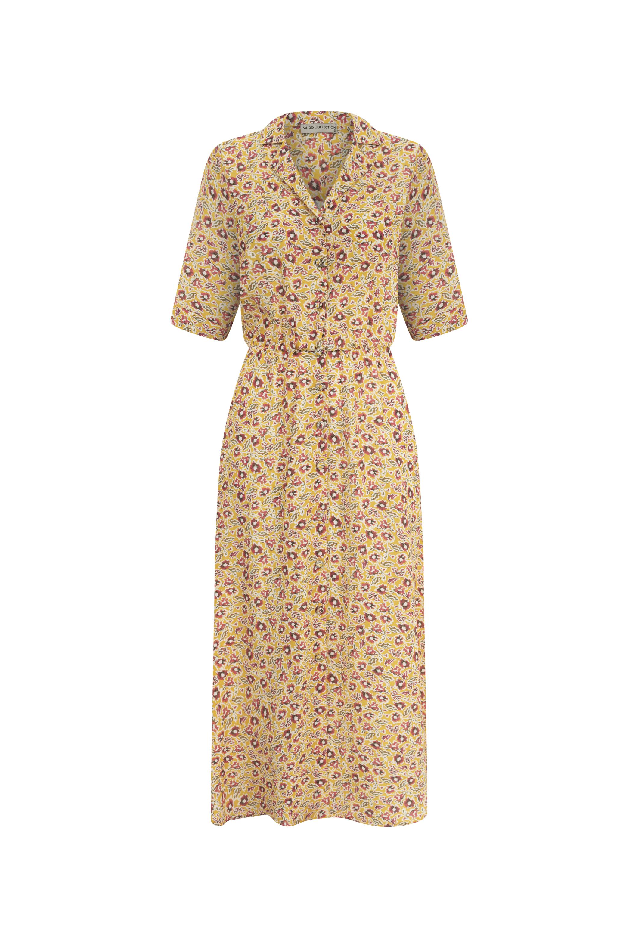 ÇİÇEK DESENLİ UZUN GÖMLEK ELBİSE