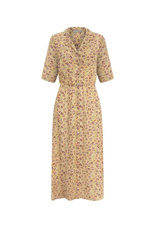  ÇİÇEK DESENLİ UZUN GÖMLEK ELBİSE