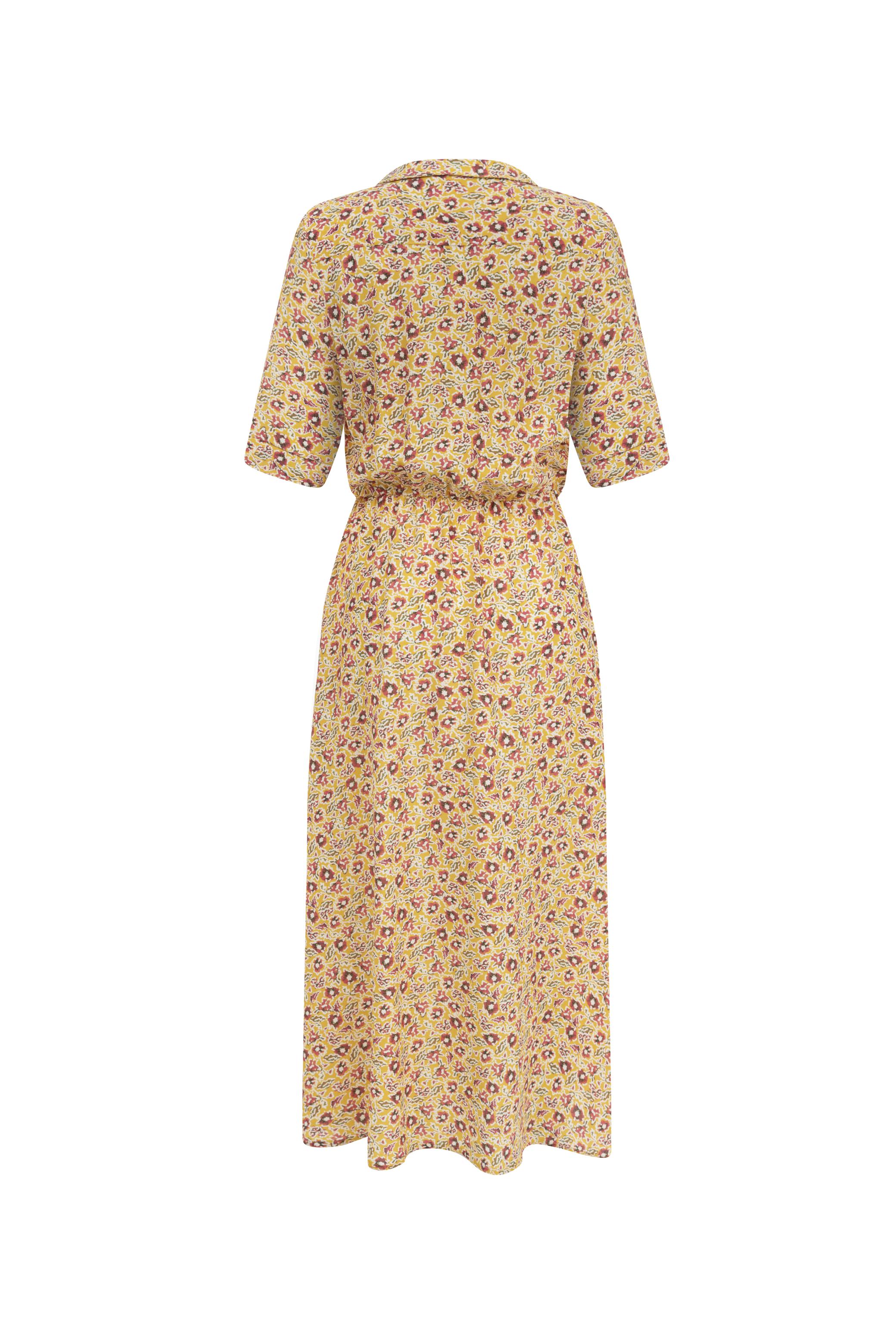 ÇİÇEK DESENLİ UZUN GÖMLEK ELBİSE