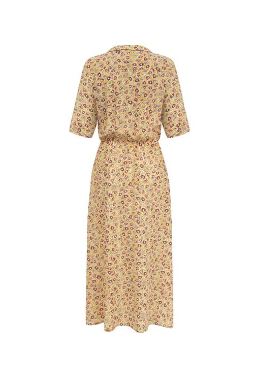  ÇİÇEK DESENLİ UZUN GÖMLEK ELBİSE