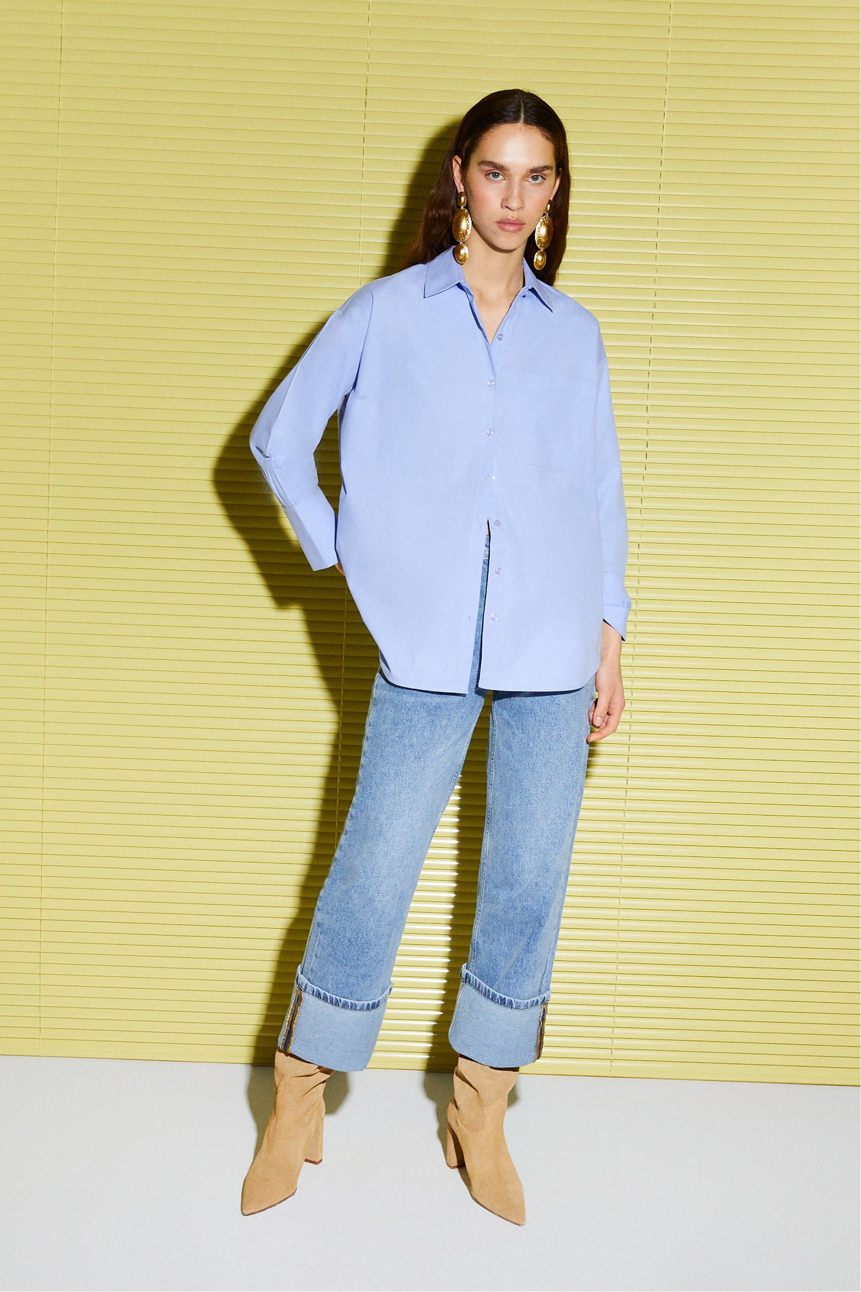 PAMUKLU OVERSIZE POPLİN GÖMLEK