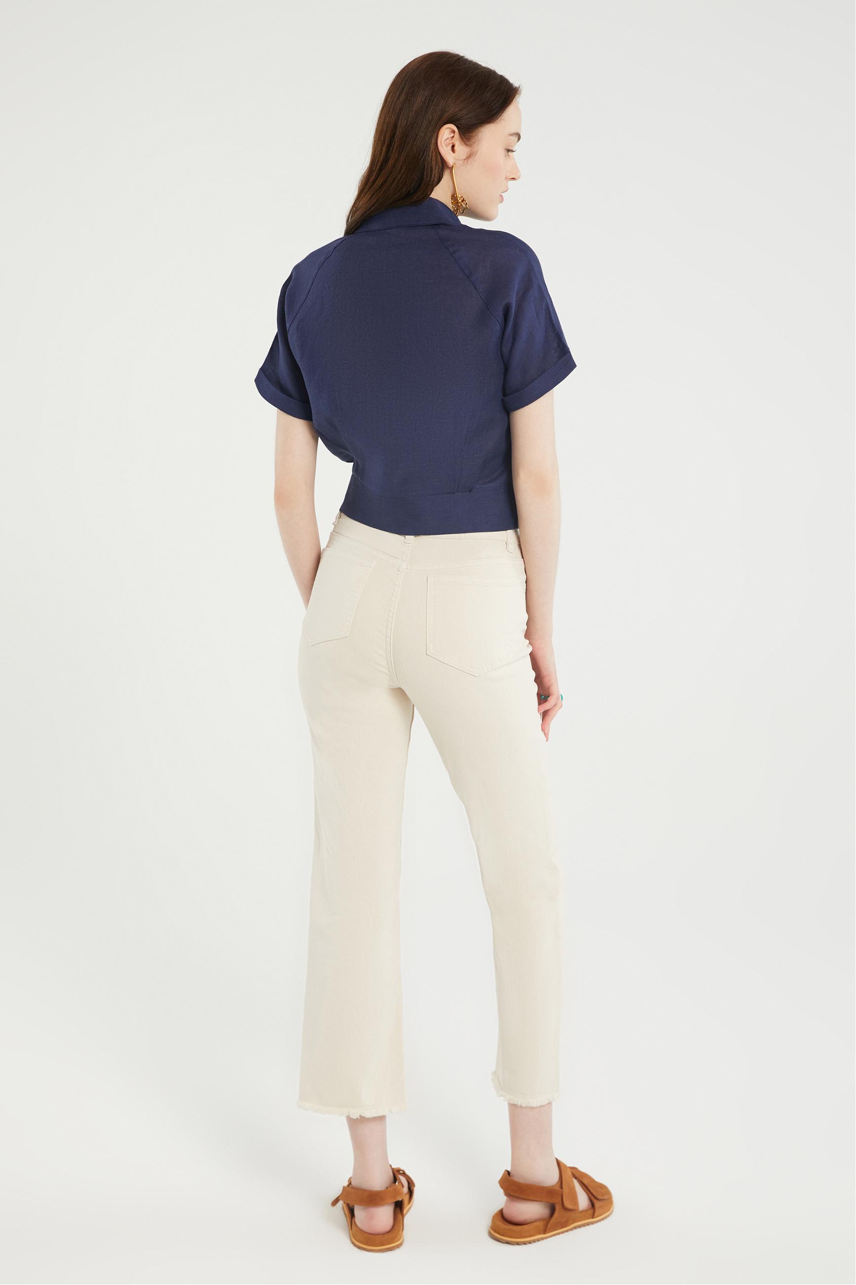 RAHAT KESİM KETEN GÖMLEK