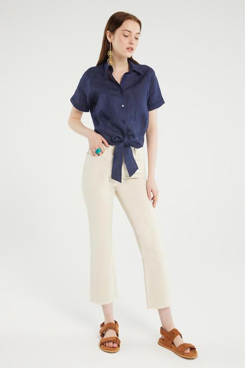  RAHAT KESİM KETEN GÖMLEK