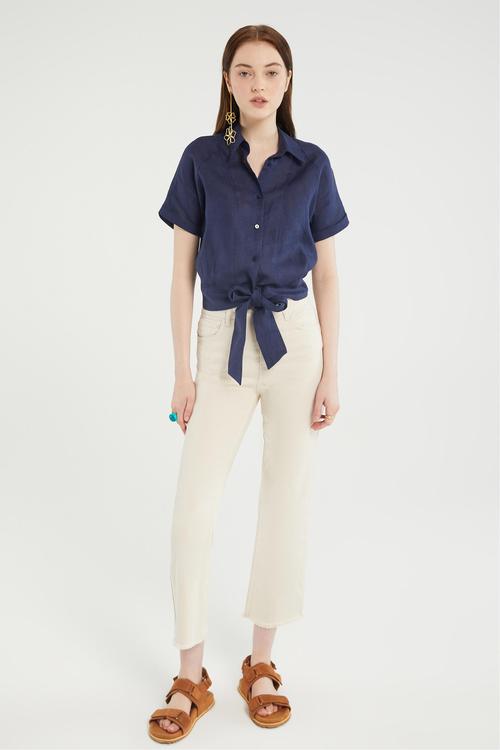  RAHAT KESİM KETEN GÖMLEK