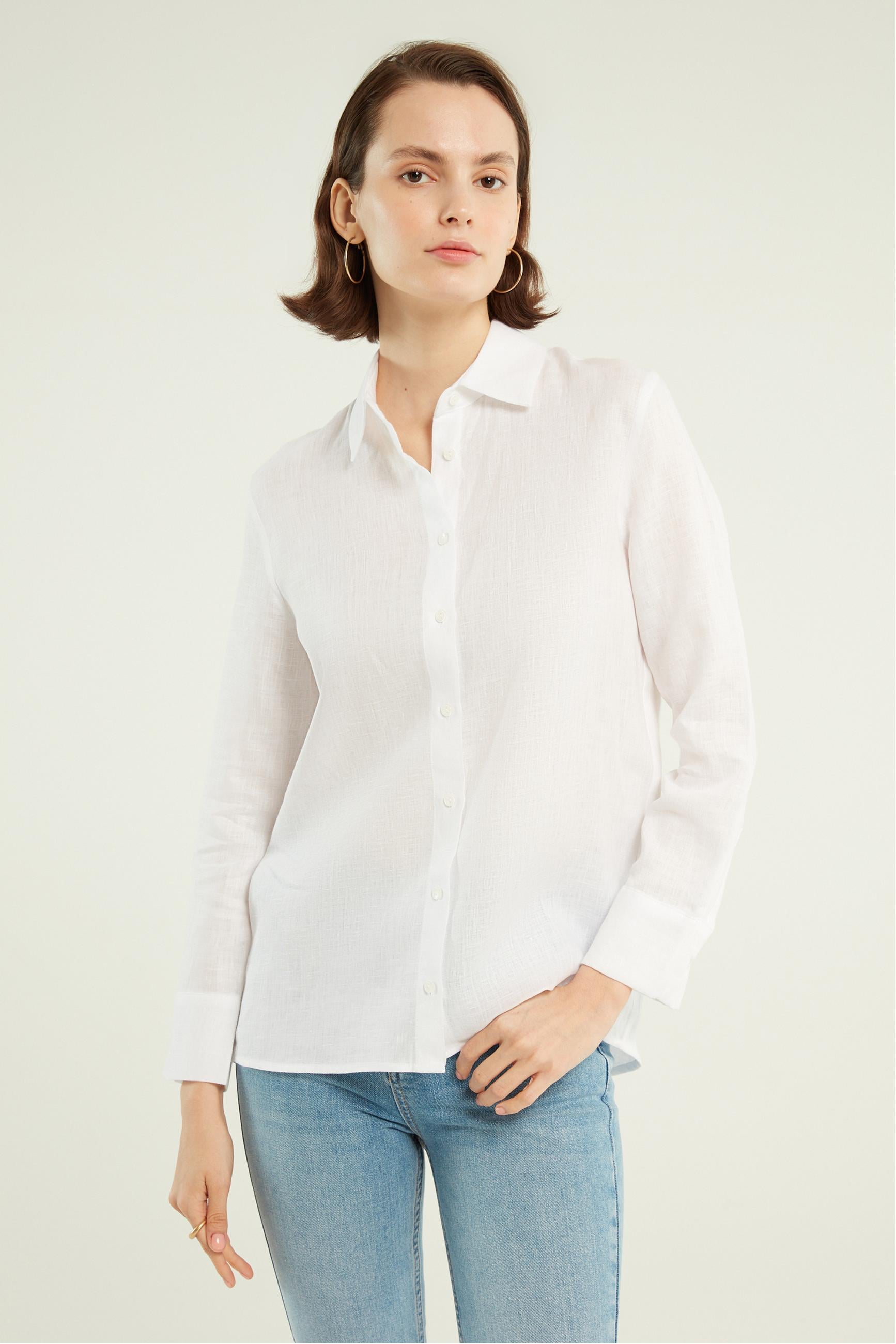 REGULAR FIT KETEN GÖMLEK