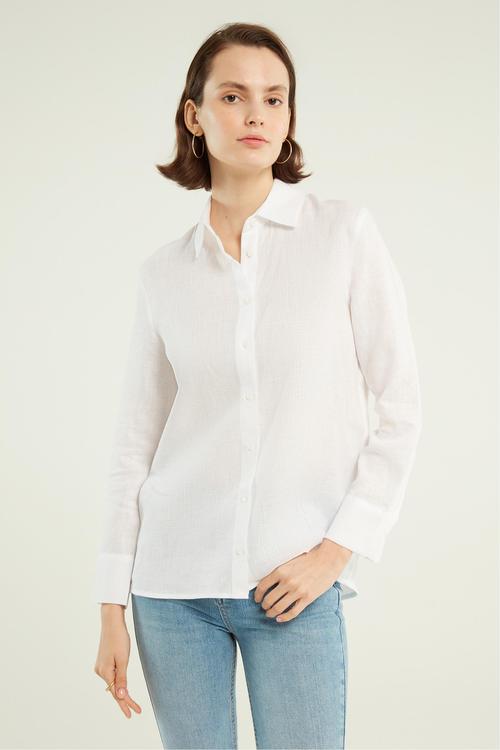  REGULAR FIT KETEN GÖMLEK