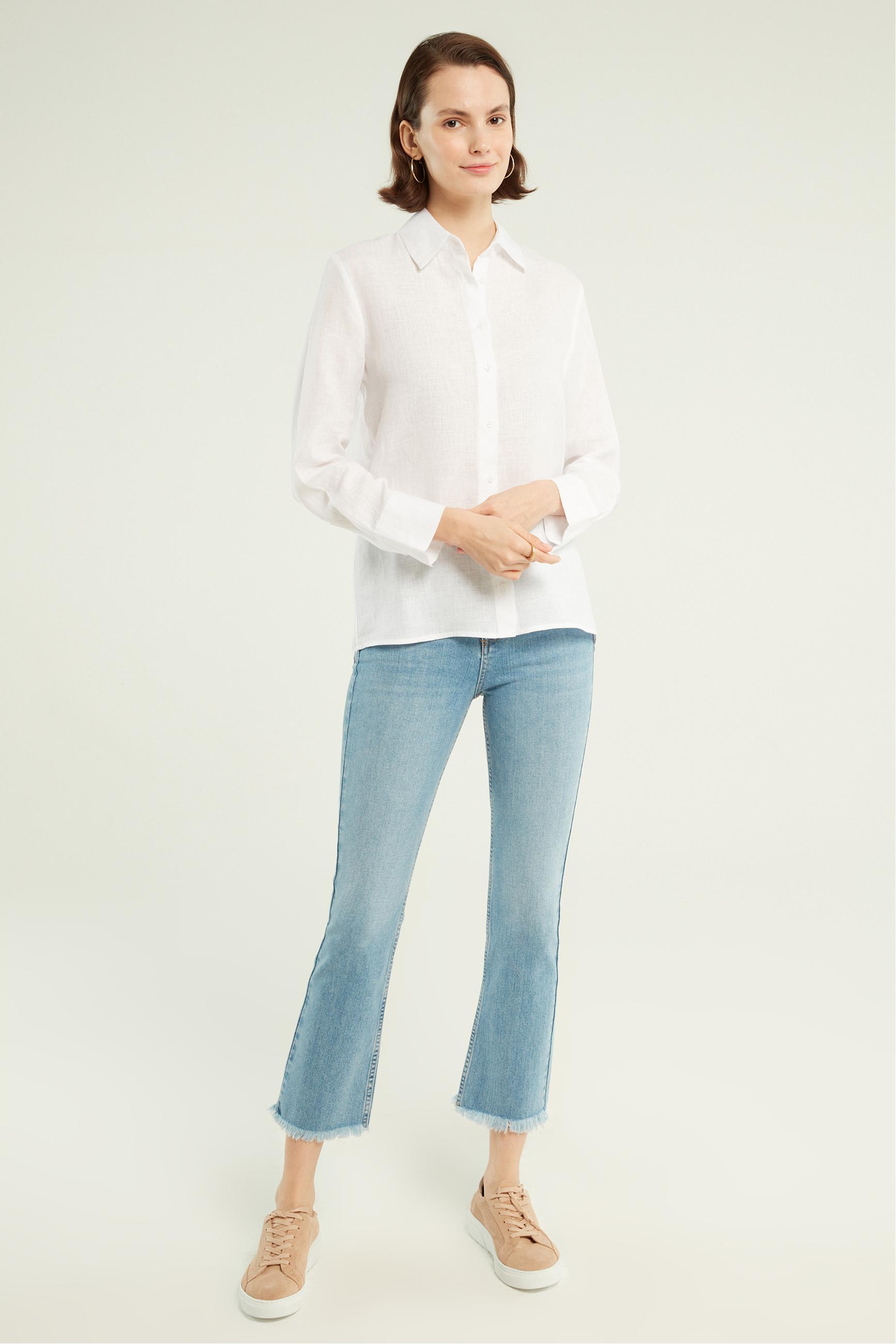 REGULAR FIT KETEN GÖMLEK