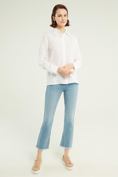  REGULAR FIT KETEN GÖMLEK