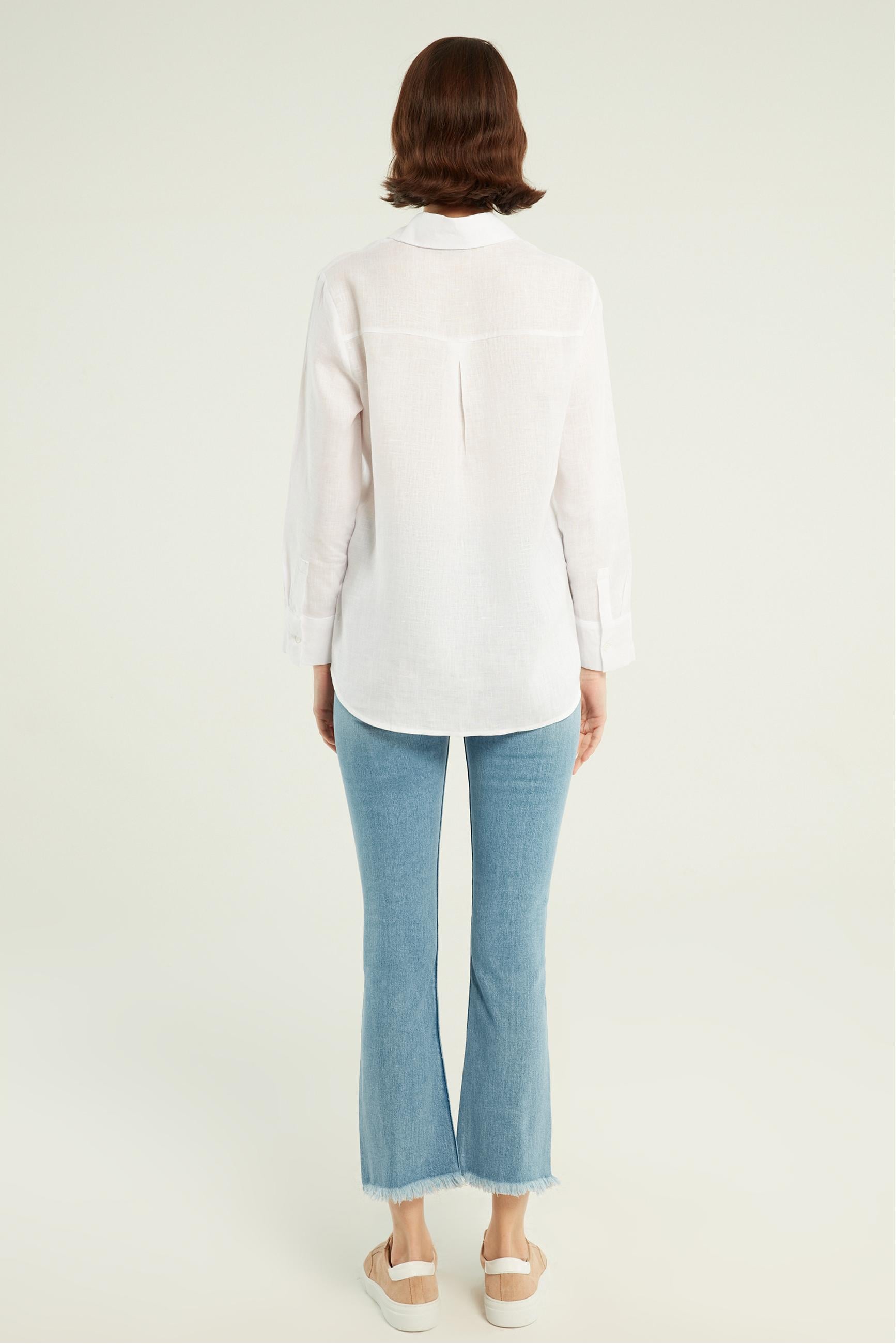 REGULAR FIT KETEN GÖMLEK