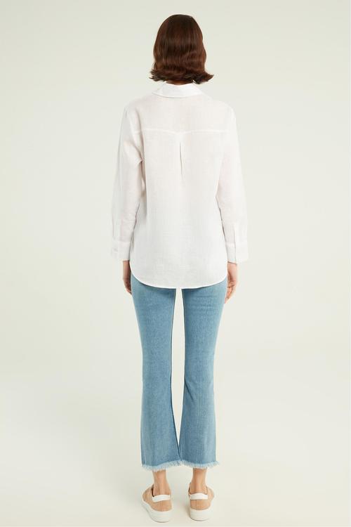  REGULAR FIT KETEN GÖMLEK