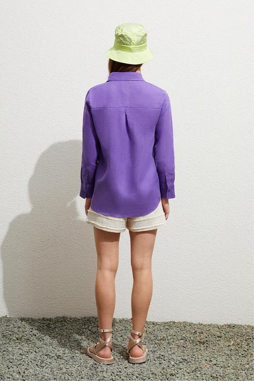  REGULAR FIT KETEN GÖMLEK