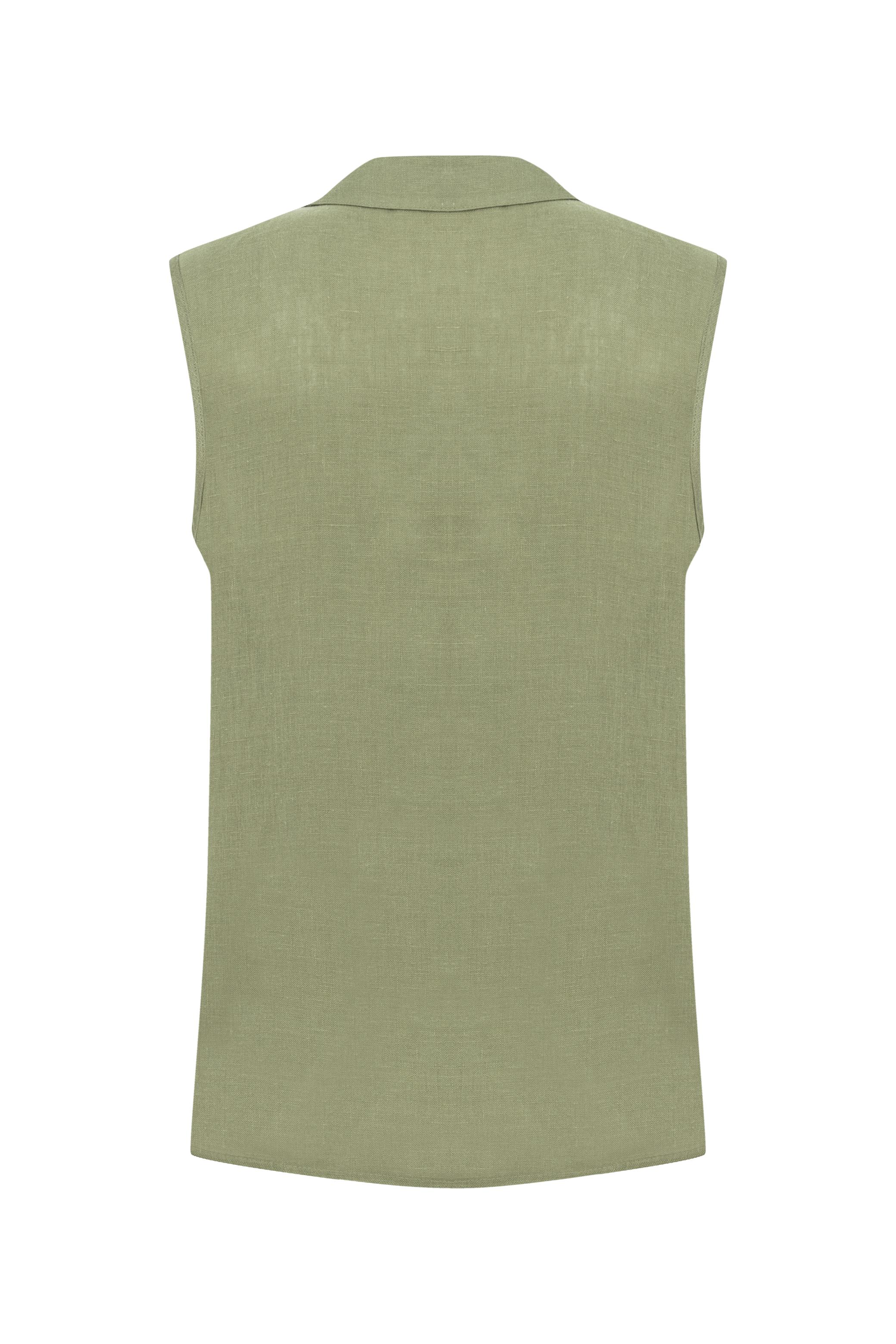 KOLSUZ KETEN GÖMLEK