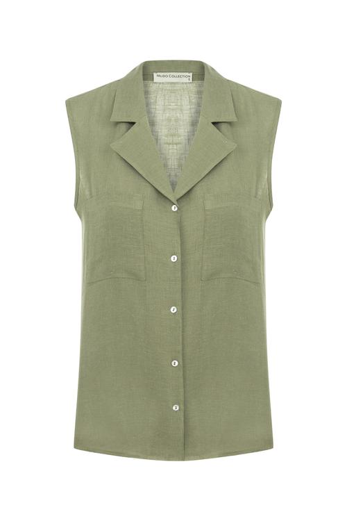  KOLSUZ KETEN GÖMLEK