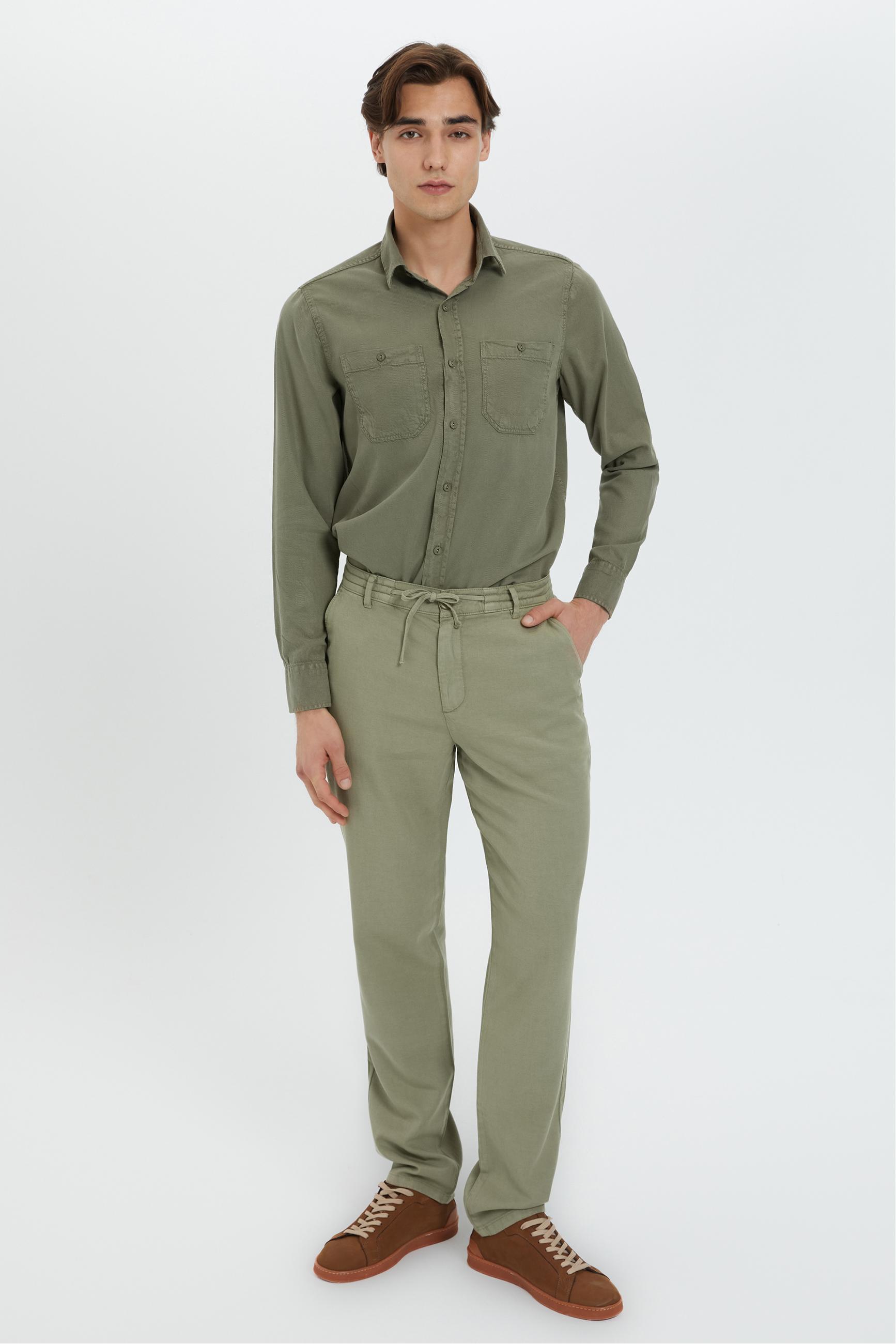 LİYOSEL KARIŞIMLI STRAIGHT FIT PANTOLON