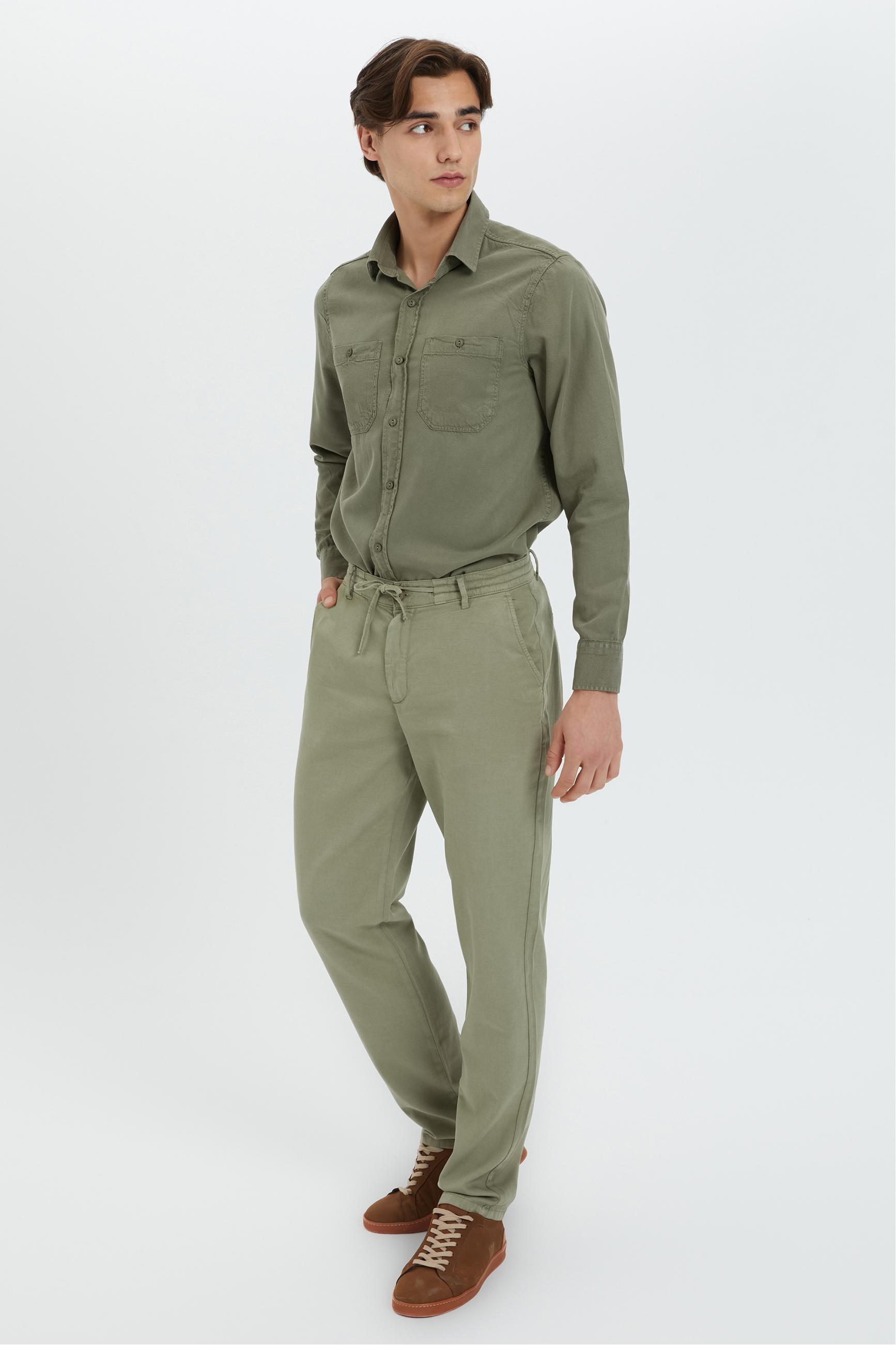 LİYOSEL KARIŞIMLI STRAIGHT FIT PANTOLON