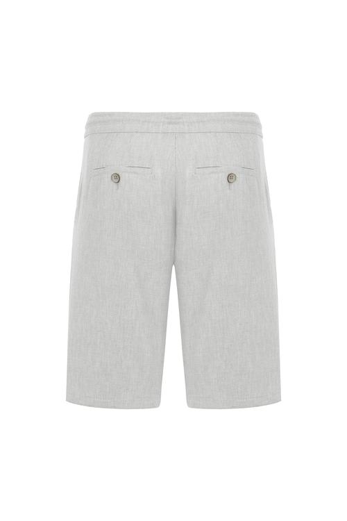  DOKULU KETEN KARIŞIMLI ŞORT