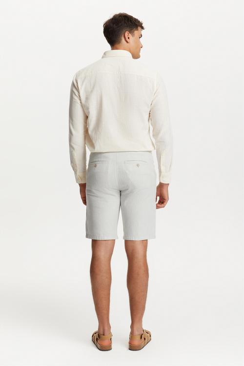  DOKULU KETEN KARIŞIMLI ŞORT