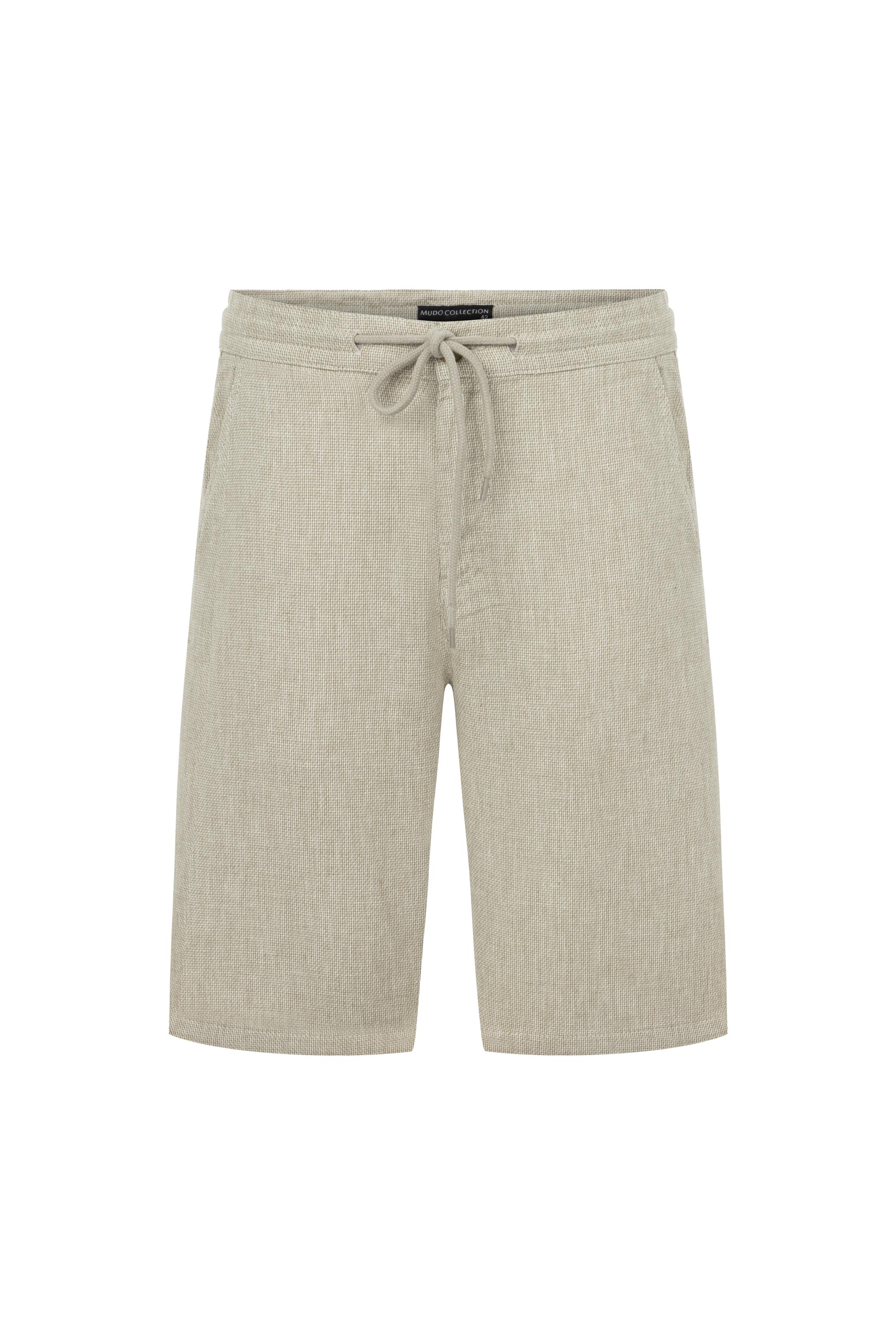 DOKULU KETEN KARIŞIMLI ŞORT