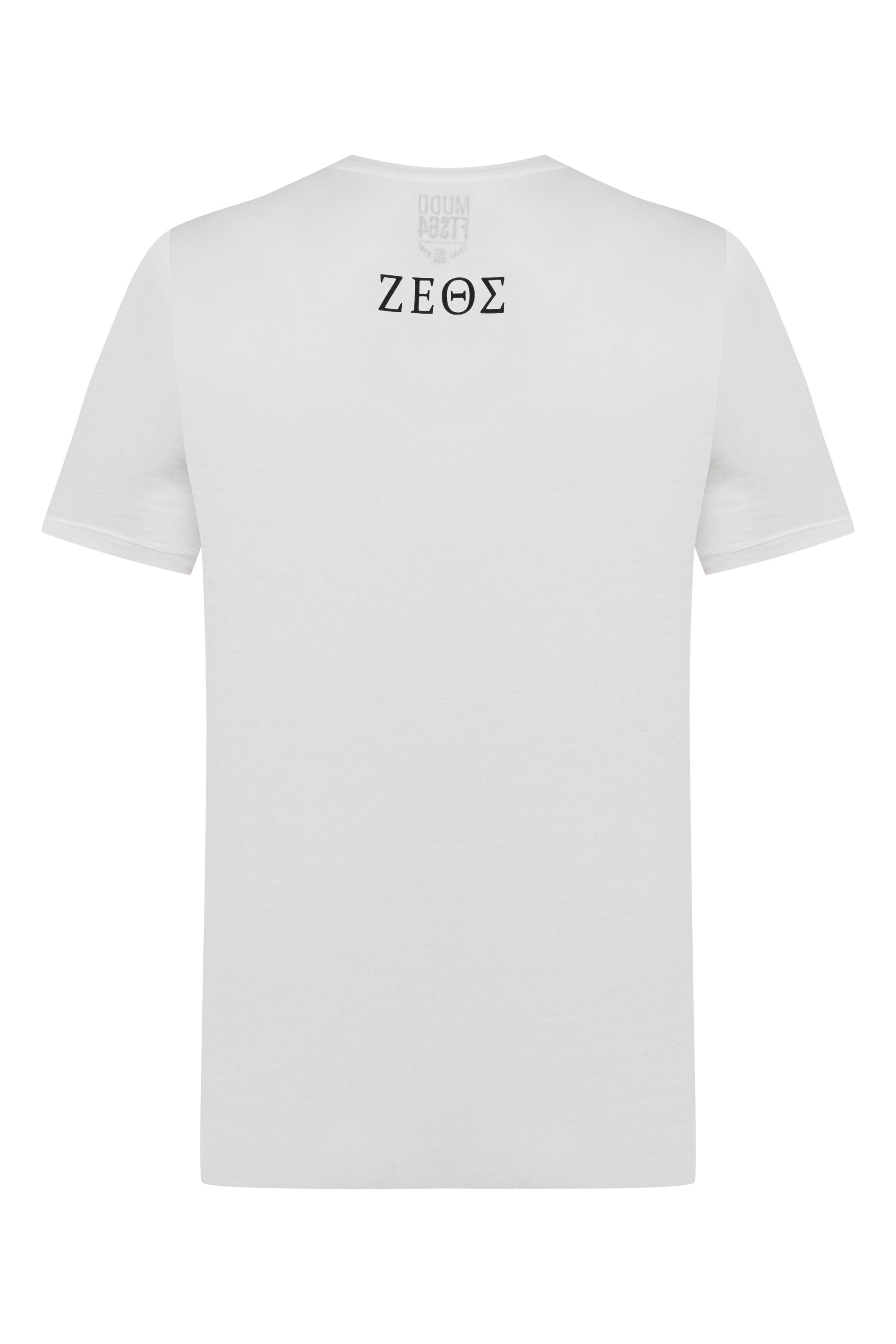 ZEUS BASKILI BİSİKLET YAKA KISA KOLLU T-SHIRT