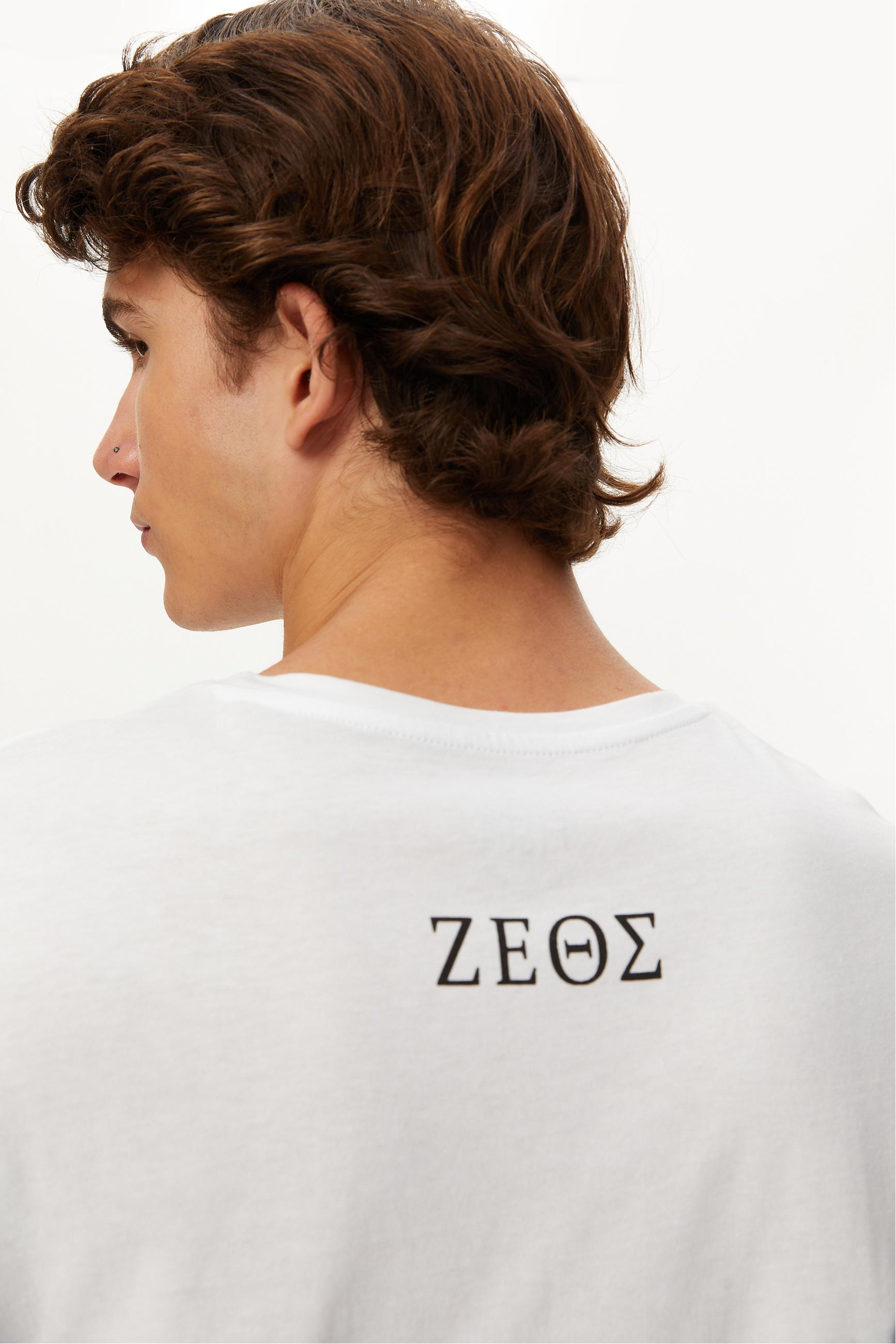 ZEUS BASKILI BİSİKLET YAKA KISA KOLLU T-SHIRT