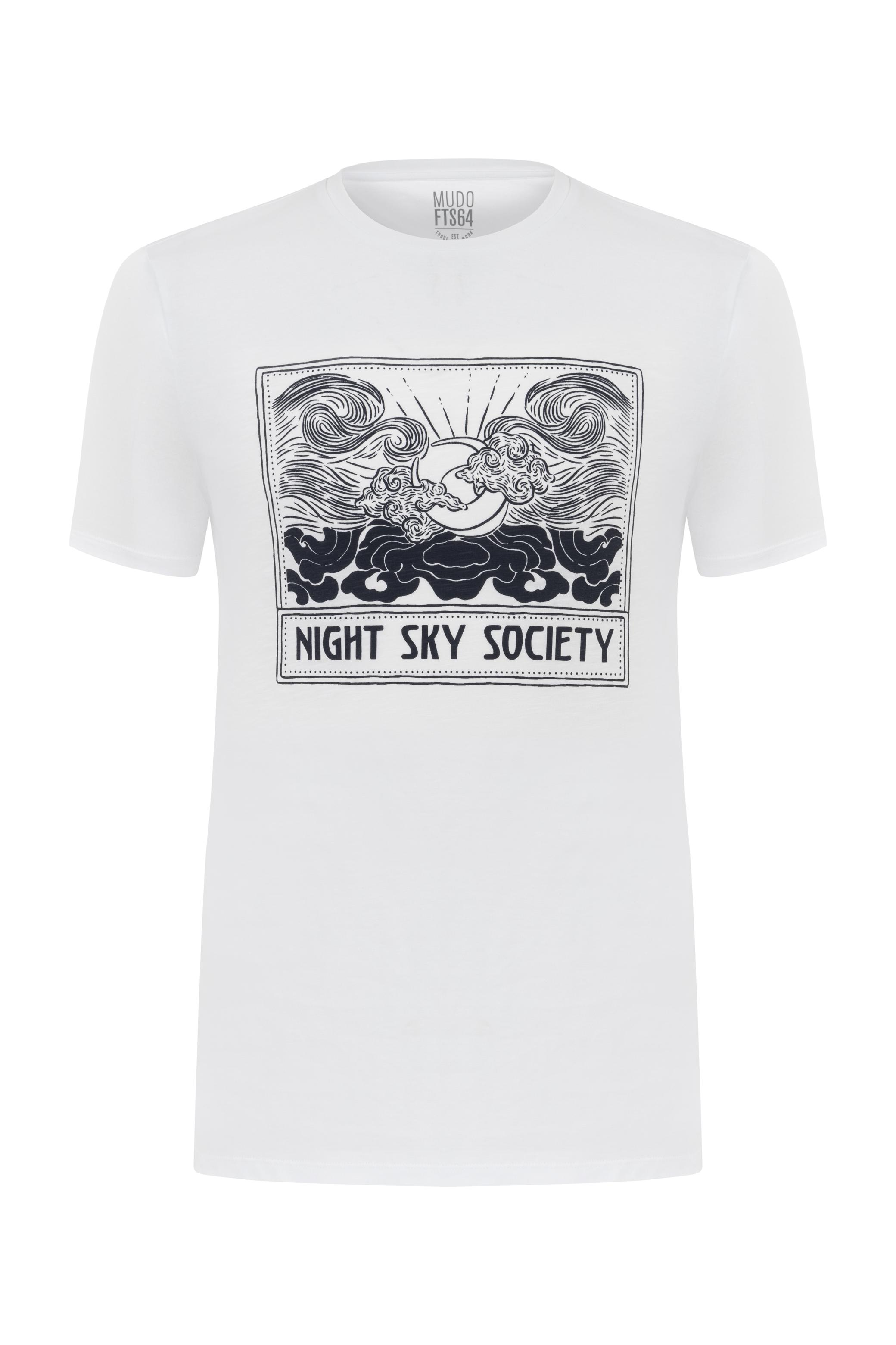 SLOGAN BASKILI BİSİKLET YAKA KISA KOLLU T-SHIRT