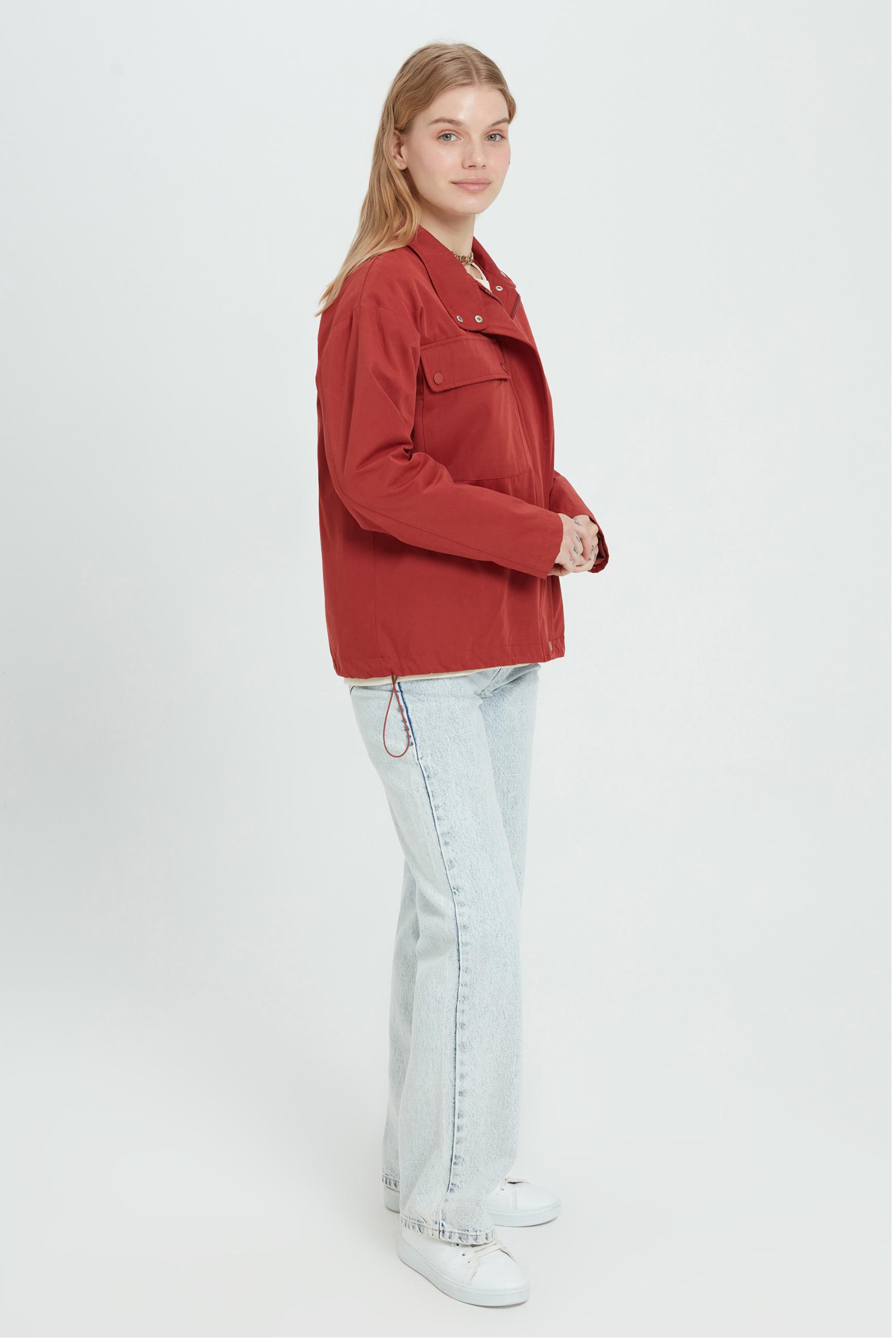 DİK YAKA KISA PARKA