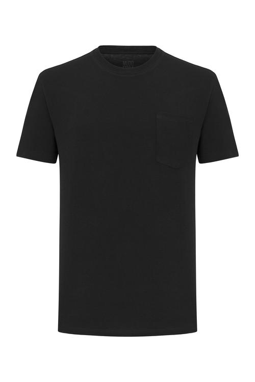  CEP DETAYLI BİSİKLET YAKA KISA KOLLU T-SHIRT