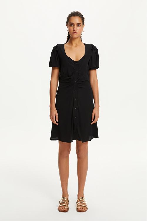 DRAPE DETAYLI MİNİ ELBİSE