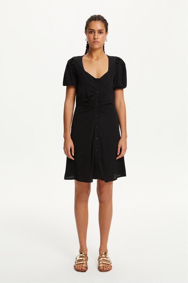 DRAPE DETAYLI MİNİ ELBİSE