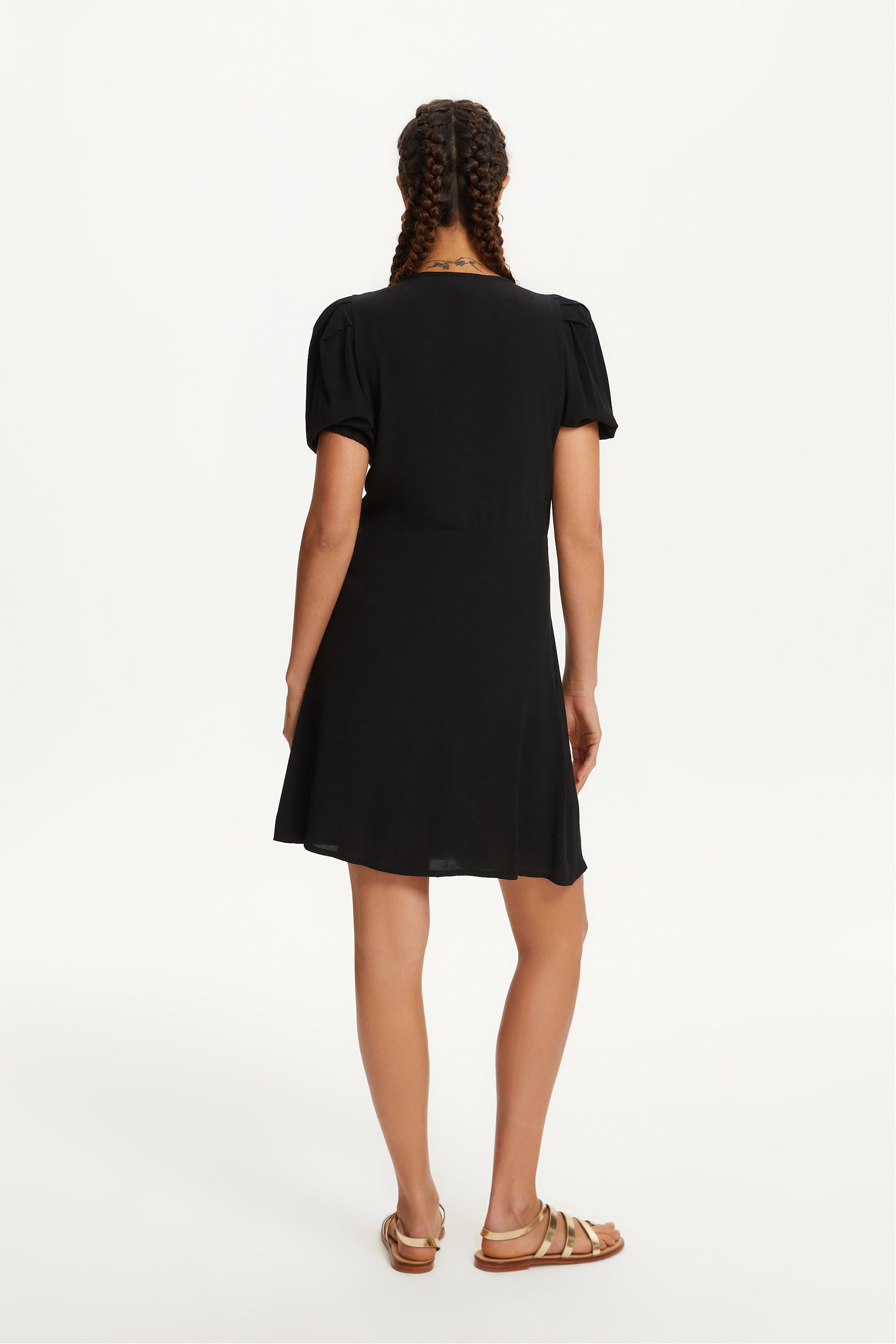 DRAPE DETAYLI MİNİ ELBİSE