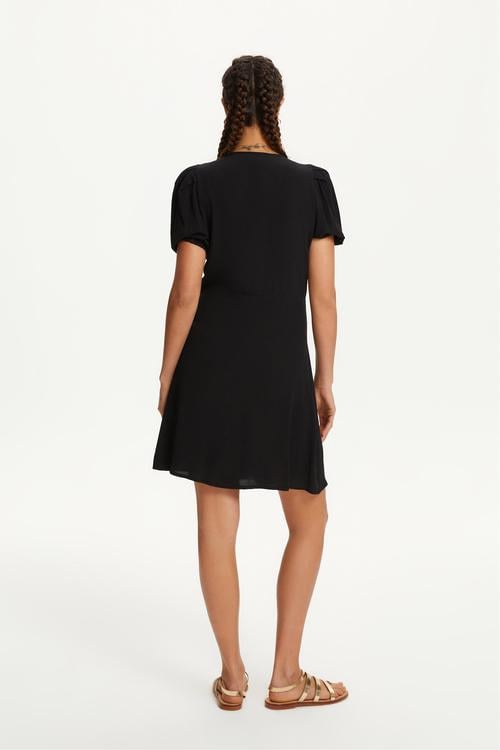 DRAPE DETAYLI MİNİ ELBİSE